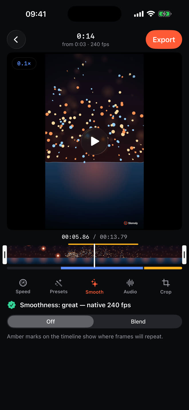 Smoothness settings in the editor